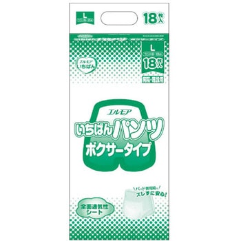 エルモアイチバンボクサーパンツ病院施設用 L18枚x4/ケース カミ商事