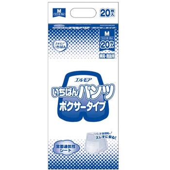 エルモアイチバンボクサーパンツ病院施設用 M20枚x4/ケース カミ商事