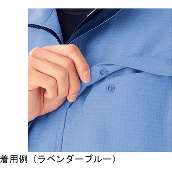 作業服 帯電防止JIS適合品 IEC対応クリーンウェア 男女共用ブルゾン ネイビーブルー VE807-UEシリーズ ミドリ安全