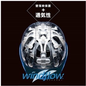 PC製ヘルメット Windflow・クリアバイザー SC-19PCL RA3-UP4シリーズ ミドリ安全