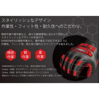 KARBONHEX 耐衝撃性を併せ持つ山羊革手袋 重作業用 KX-16シリーズ - ミドリ安全