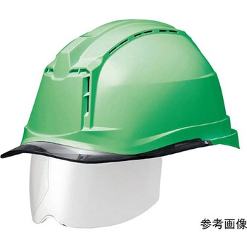 PC製ヘルメット Windflow・クリアバイザー・シールド面・通気孔 SC-19PCLVS RA3-UP4シリーズ ミドリ安全