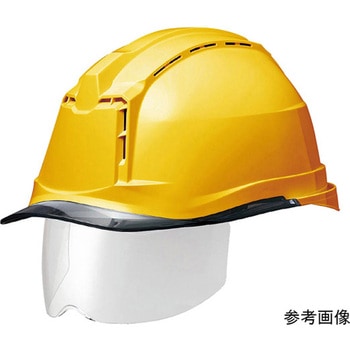 PC製ヘルメット Windflow・クリアバイザー・シールド面・通気孔 SC-19PCLVS RA3-UP4シリーズ ミドリ安全