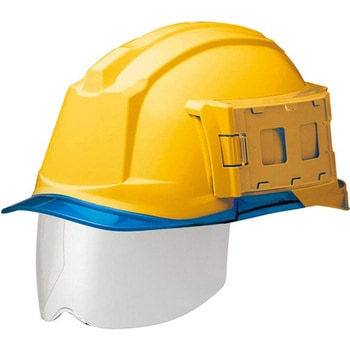 PC製ヘルメット IDカードホルダー・Windflow・クリアバイザー・シールド面 SC-19PCLSID RA3-UP4シリーズ - ミドリ安全