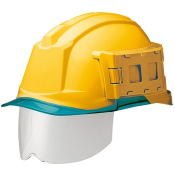 PC製ヘルメット IDカードホルダー・Windflow・クリアバイザー・シールド面 SC-19PCLSID RA3-UP4シリーズ ミドリ安全