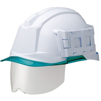 PC製ヘルメット IDカードホルダー・Windflow・クリアバイザー・シールド面 SC-19PCLSID RA3-UP4シリーズ ミドリ安全