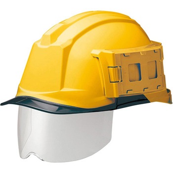 PC製ヘルメット IDカードホルダー・Windflow・クリアバイザー・シールド面 SC-19PCLSID RA3-UP4シリーズ ミドリ安全