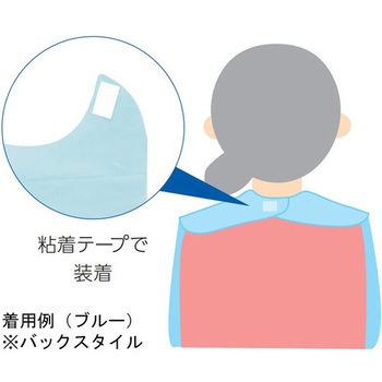 使い捨て食事用エプロン 1セット 70枚×12箱入 アズワン