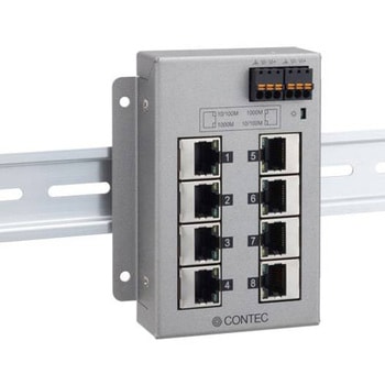 フラットタイプ産業用スイッチングHUB ギガビット 8ポート CONTEC(コンテック)