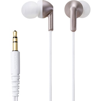 イヤホン 有線 Φ3.5mm 3極 カナル型 高音質 ケーブル強度向上設計 イヤーピース付属 1.2m エレコム