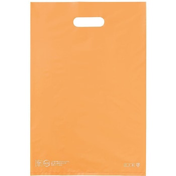 ポリ袋ハード型 オレンジ 厚み表記入 61-782-18シリーズ アズワン