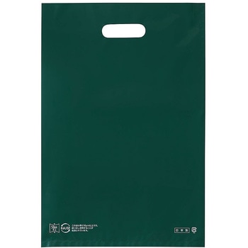 ポリ袋ソフト型 ダークグリーン 厚み表記入 61-782-48シリーズ - アズワン