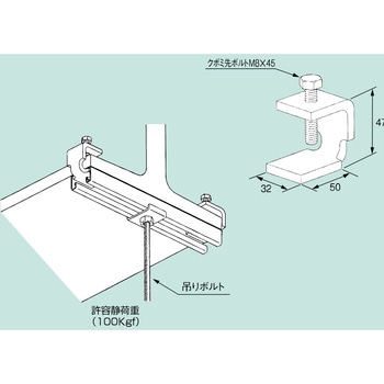 H形鋼用吊り金具 溶融亜鉛 南電機