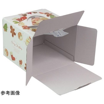 ケーキ箱 ホワイトサンタ 金台紙丸型付 100枚 20シリーズ ヤマニパッケージ