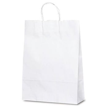 自動紐手提袋 白無地 ベルベ