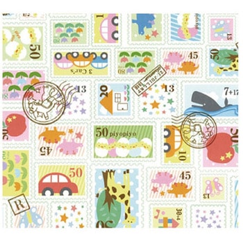 ラッピング 包装紙 プチスタンプ 半切 300枚 875シリーズ ベルベ