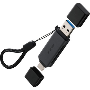 SDカードリーダー USB3.2(Gen1) SD / microSD Express対応 USB-C & USB-A 2-in-1 高速転送 アルミ筐体 エレコム