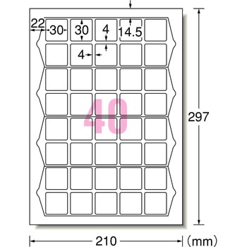 ラベルシールプリンタ兼用 マット紙ラベル 強粘着タイプ エーワン[ラベル]
