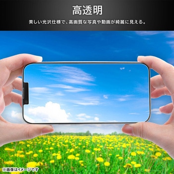 iPhone 17 Pro ガラスフィルム 全面保護 硬度10H 高透明/ブラック レイ・アウト