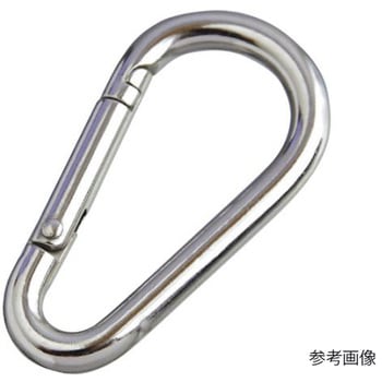 リングキャッチ ステンレス ナス型カラビナ 環なし 線径5.5mm 長さ60mm 水本機械製作所