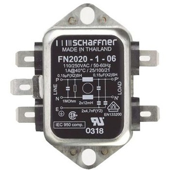 FN2020-1-06 Schaffner EMItB^ P 1A V[V[}Eg 4.7nF 12 mH 0.74 mA Single Stage 0.8W 1M SCHAFFNER 1(60) FN2020-1-06 02673530
