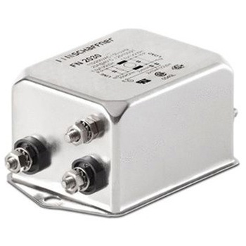 Schaffner EMIフィルタ 単相 10A シャーシーマウント 4.7nF 8 mH 0.73 mA Single Stage 5.3W 680kΩ SCHAFFNER