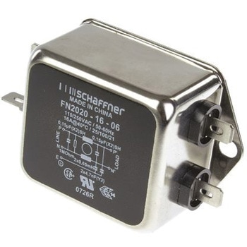 Schaffner EMIフィルタ 単相 16A シャーシーマウント 4.7nF 650 μH 0.74 mA Single Stage 2.5W 1MΩ SCHAFFNER
