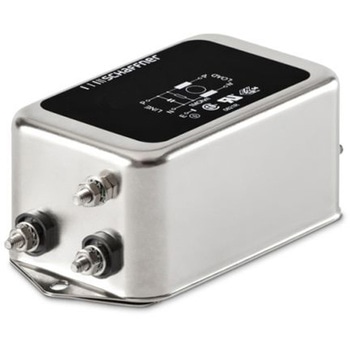 Schaffner EMIフィルタ 単相 3A シャーシーマウント 4.7nF 2.5 mH 0.002 mA Single Stage 1.1W 1MΩ SCHAFFNER