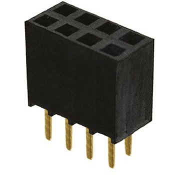 Samtec 基板接続用ソケット 8 極 2.54mm 2 列 スルーホール実装 SAMTEC