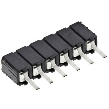 Samtec 基板接続用ソケット 6 極 2.54mm 1 列 スルーホール実装 SAMTEC