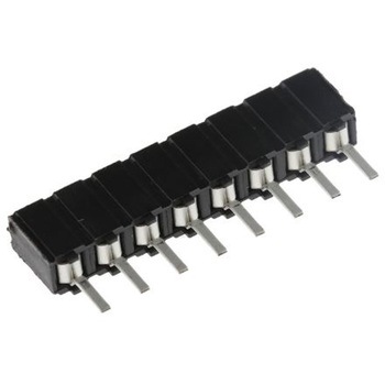 Samtec 基板接続用ソケット 8 極 2.54mm 1 列 スルーホール実装 SAMTEC