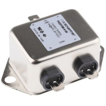 Schaffner EMIフィルタ 単相 6A シャーシーマウント 4.7nF 1 mH 0.002 mA Single Stage 1.7W 1MΩ SCHAFFNER