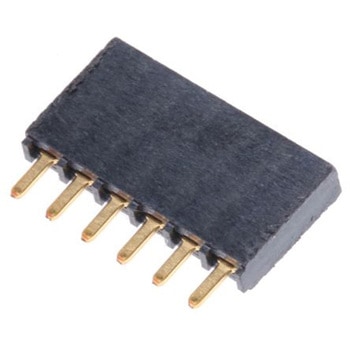 Samtec 基板接続用ソケット 6 極 2.54mm 1 列 スルーホール実装 SAMTEC