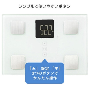 体重計 体重体組成計 ヘルスメーター 薄型 小型 軽量 YAMAZEN(山善)