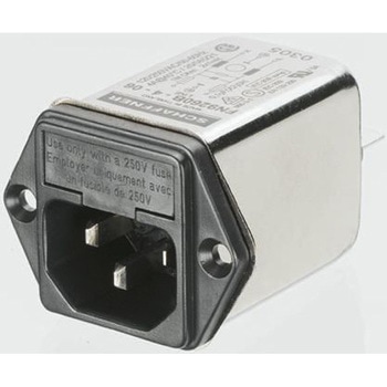 Schaffner IECインレット 2ヒューズ フランジマウント 4A 250 V ac， FN9260B-4-06 SCHAFFNER