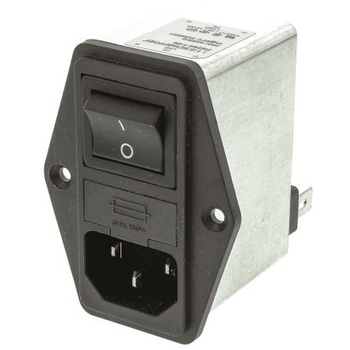 Schaffner IECフィルタ 2ヒューズ 2極 パネルマウント 1A 250 V ac， FN284-1-06 SCHAFFNER