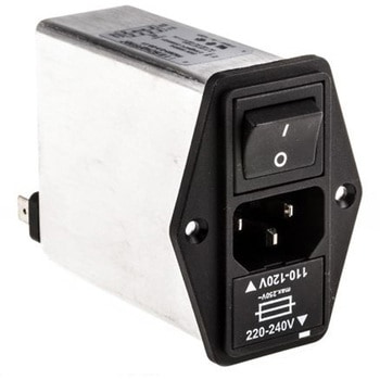 Schaffner IECフィルタ 1ヒューズ 2極 パネルマウント 2.5A 250 V ac， FN393-2.5-05-11 SCHAFFNER