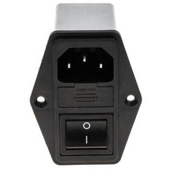 Schaffner IECインレット 2ヒューズ 2極 パネルマウント 6A 250 V ac， FN284B-6-06 SCHAFFNER