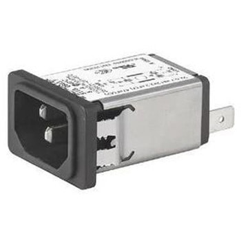 Schurter IECフィルタコネクタ スナップイン 10A 250 V ac， 5110.1043.1 SCHURTER