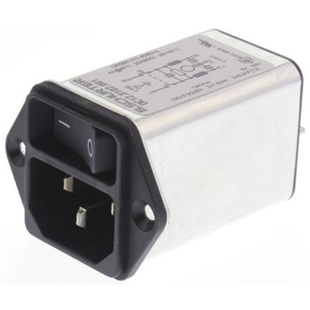 Schurter IECフィルタコネクタ パネルマウント 4A 250 V ac， DC12.3102.001 SCHURTER