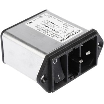 Schurter IECフィルタコネクタ パネルマウント 10A 250 V ac， DD12.9111.111 SCHURTER