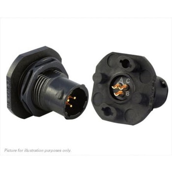 Souriau Sunbank by Eaton 丸型コネクタ， 3極， スタンダード， パネルマウント， UTS78E3P SOURIAU