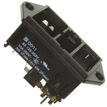 Schurter IECコネクタ C14 オス パネルマウント 10A 5 x 20mm DD11.0121.1110 SCHURTER