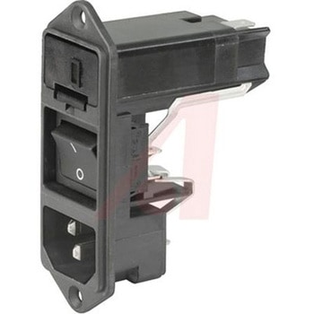 Schurter IECコネクタ C14 オス パネルマウント 10A 5 x 20mm KD14.1101.151 SCHURTER
