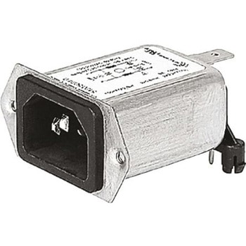 Schurter IECフィルタコネクタ ヒューズ なし パネルマウント 10A 250 V ac， 5120.0006.0 SCHURTER