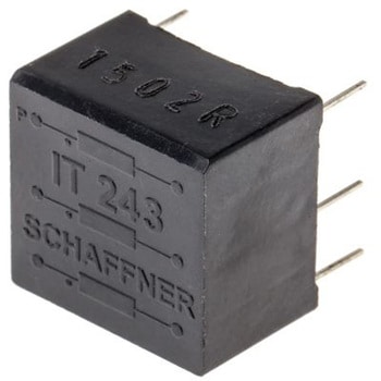 Schaffner パルストランス 2.5mH スルーホール ，巻数比 1:1:1 IT243 SCHAFFNER