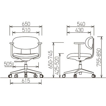 360°チルト肘付き ブラック M-4155B(F28)BK アイコ