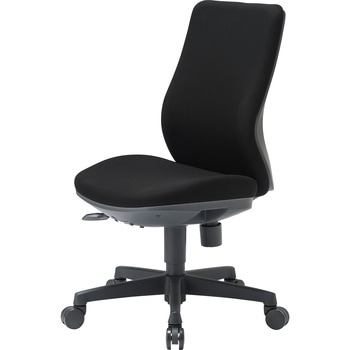 オフィスチェア デスクチェア ハイバック/ブラック OA-3125G(FG3)BK (肘なし/背グレー) アイコ