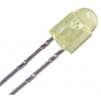 ローム LED， 黄， スルーホール実装， 3 mm 砲弾型 (T-1)， SLR-343YC3F ROHM