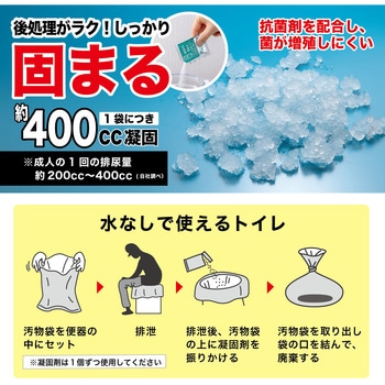 トイレ非常用袋 抗菌凝固剤付【長期保存可能】 サンコー